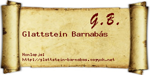 Glattstein Barnabás névjegykártya