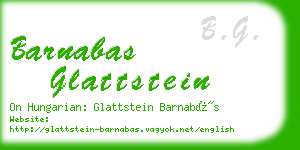 barnabas glattstein business card